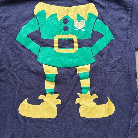 Charleston Southern University Elf Christmas T-shirt Long sleeves Unisex Large - Picture 2 of 7